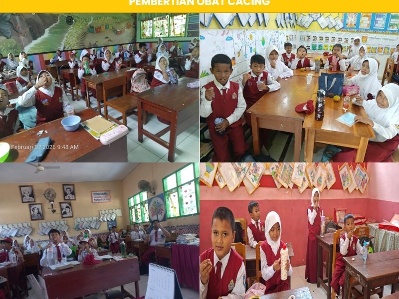 PEMBERTIAN OBAT CACING UNTUK SISWA SDN 1 MIMBAAN
